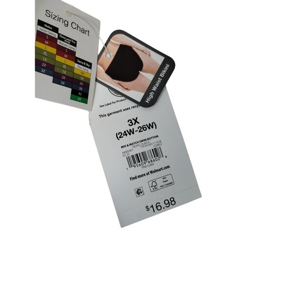 Time and Tru Womens 3XL Tropic Punch High Waist Bikini Swim Bottoms New - Picture 4 of 7